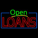 Green Open Red Double Stroke Loans Handmade Art Neon Sign