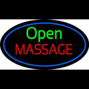 Green Open Red Massage Oval Blue Handmade Art Neon Sign