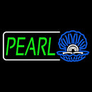Green Pearl White Border Handmade Art Neon Sign