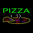 Green Pizza Logo Handmade Art Neon Sign