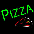 Green Pizza With Slice Handmade Art Neon Sign