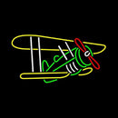 Green Plane Handmade Art Neon Sign