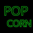 Green Popcorn Handmade Art Neon Sign