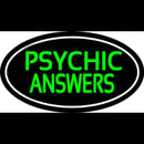Green Psychic Answers White Border Handmade Art Neon Sign