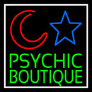 Green Psychic Boutique White Border Handmade Art Neon Sign