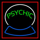 Green Psychic Logo Red Border Handmade Art Neon Sign