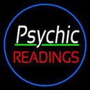 Green Psychic Readings With Border Handmade Art Neon Sign