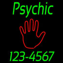 Green Psychic With Phone Number Handmade Art Neon Sign