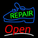 Green Repair Shoe Open Handmade Art Neon Sign