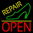 Green Sandal Repair Open Handmade Art Neon Sign