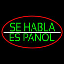 Green Se Habla Espanol Handmade Art Neon Sign