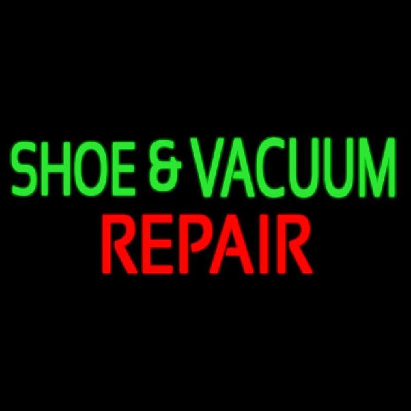 Green Shoe And Vacuum Red Repair Handmade Art Neon Sign