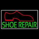 Green Shoe Repair With Border Handmade Art Neon Sign