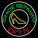 Green Shoe Repairs Open Handmade Art Neon Sign