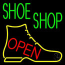 Green Shoe Shop Open Handmade Art Neon Sign