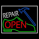 Green Shoe White Repair Open Handmade Art Neon Sign