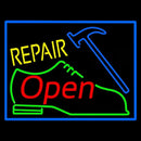 Green Shoe Yellow Repair Open Handmade Art Neon Sign