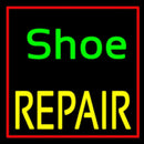 Green Shoe Yellow Repair With Border Handmade Art Neon Sign