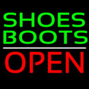 Green Shoes Boots Open Handmade Art Neon Sign
