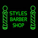 Green Styles Barber Shop Handmade Art Neon Sign