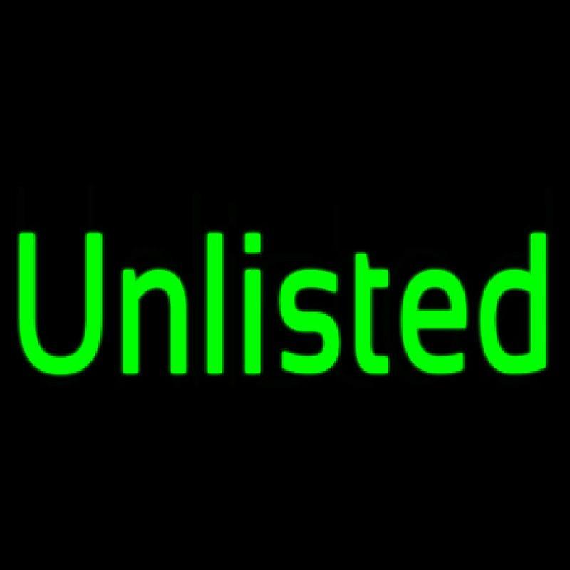 Green Unlisted Handmade Art Neon Sign