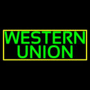 Green Western Union With Green Border Handmade Art Neon Sign