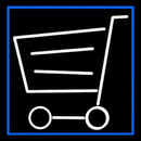 Grocery Trolly Logo Handmade Art Neon Sign