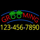 Grooming With Phone Number Handmade Art Neon Sign