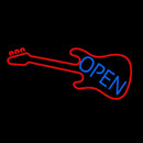 Guitar Blue Open Block 1 Handmade Art Neon Sign