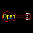 Guitar Open 2 Handmade Art Neon Sign