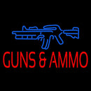 Gun Ammo Handmade Art Neon Sign
