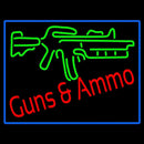 Gun Ammo Handmade Art Neon Sign