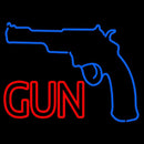 Gun With Logo Handmade Art Neon Sign