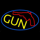 Gun With Logo Handmade Art Neon Sign