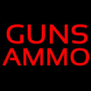 Guns Ammo Handmade Art Neon Sign