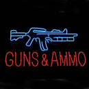 Guns And Ammo Handmade Art Neon Sign