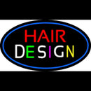 Hair Design With Blue Border Handmade Art Neon Sign