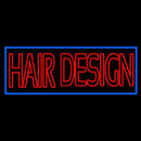 Hair Design With Blue Border Handmade Art Neon Sign