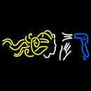 Hair Dryer Logo Handmade Art Neon Sign