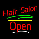Hair Salon Open Yellow Line Handmade Art Neon Sign