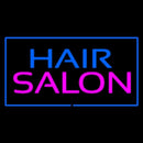 Hair Salon Rectangle Blue Handmade Art Neon Sign
