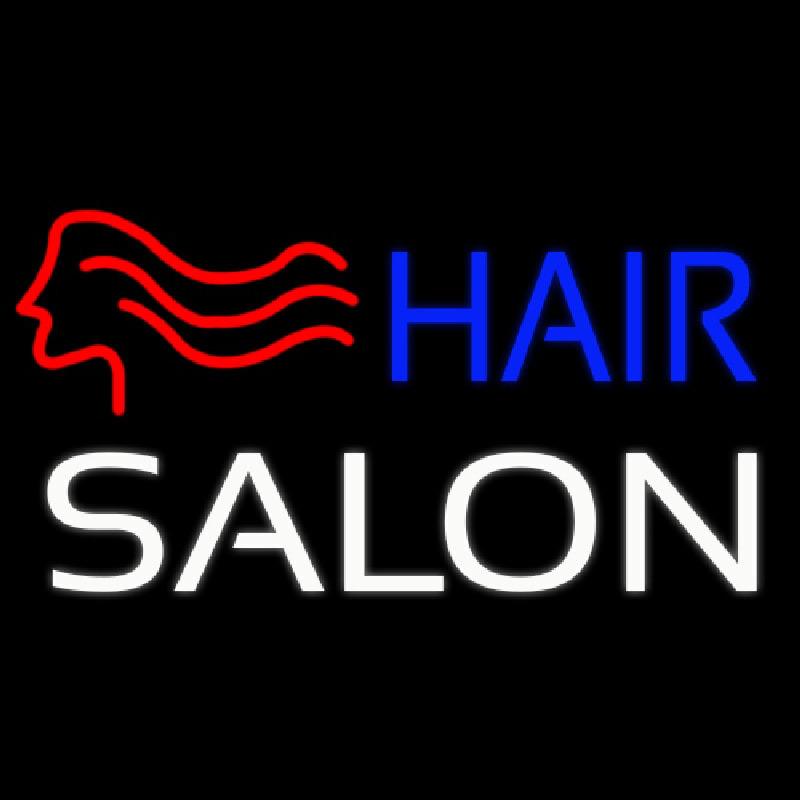 Hair Salon With Girl Logo Handmade Art Neon Sign
