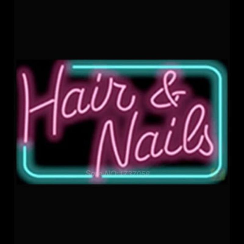 Hair and Nails Handmade Art Neon Sign
