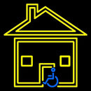 Handicapped Housing Handmade Art Neon Sign