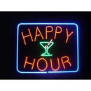 Happy Hour Cocktails Handmade Art Neon Sign