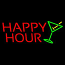 Happy Hour With Martini Glass Handmade Art Neon Sign