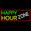Happy Hour Zone With Red Border Handmade Art Neon Sign