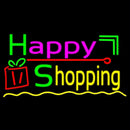 Happy Shopping Logo Handmade Art Neon Sign