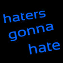 Haters Gonna Hate Handmade Art Neon Sign