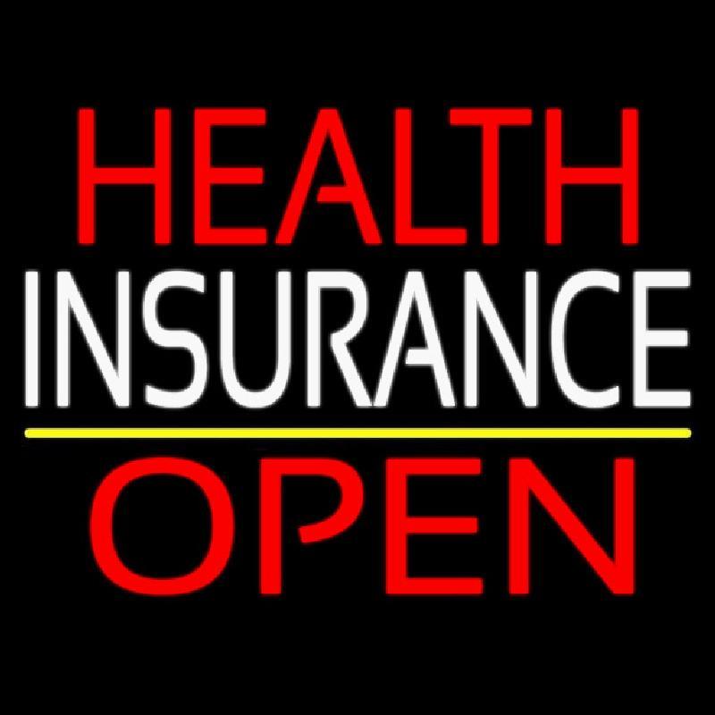 Health Insurance Open Handmade Art Neon Sign